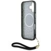Etui Guess HC IML Leopard Triangle Cord  Strap do iPhone 16 MagSafe czarny